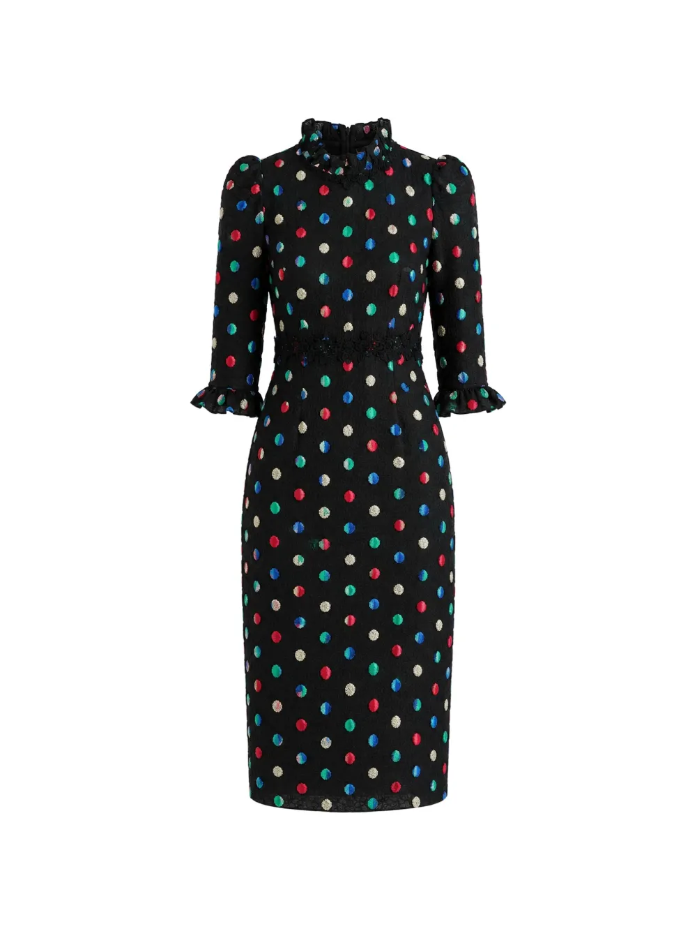 Dolce & Gabbana Abito midi a pois - Nero