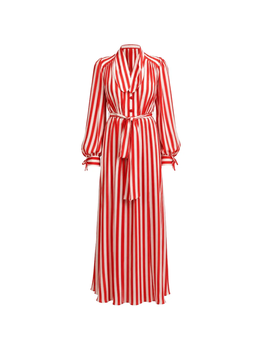 Dolce & Gabbana Abito lungo a righe - Rosso