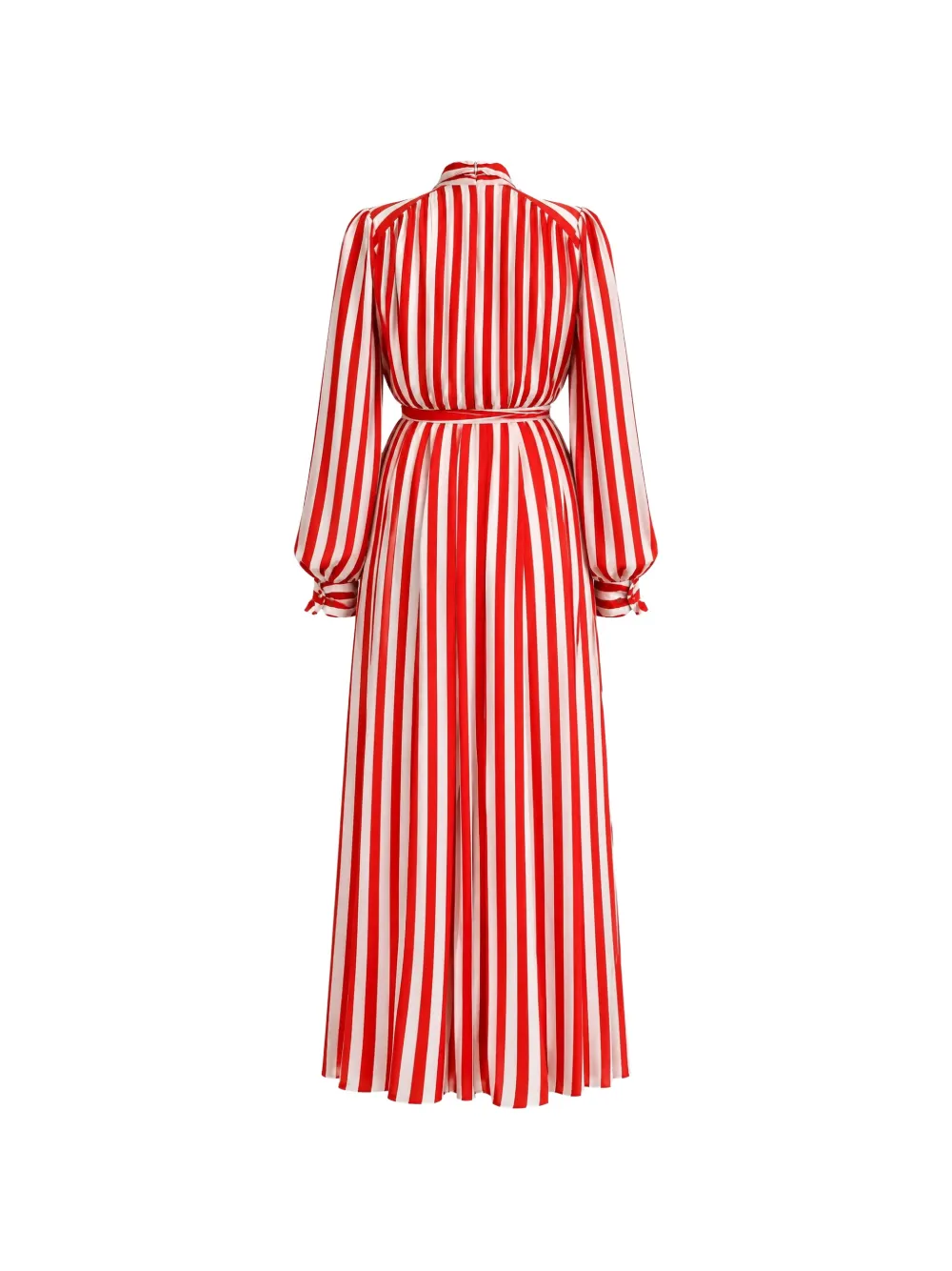 Dolce & Gabbana Gestreepte maxi-jurk met strik Rood