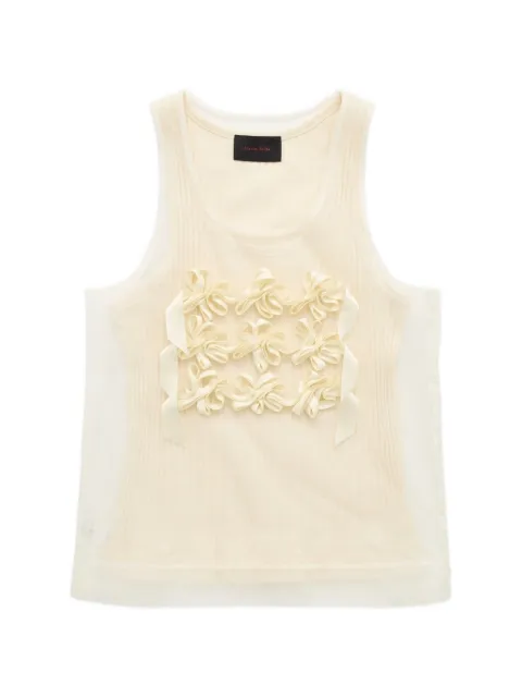 Simone Rocha bow-embellished ribbed top