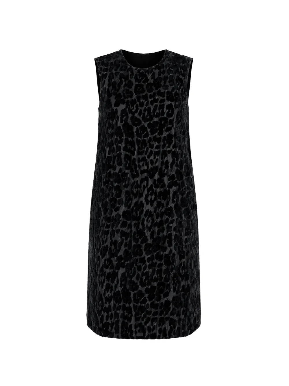 Dolce & Gabbana Samt-Minikleid mit Leoparden-Print - Schwarz