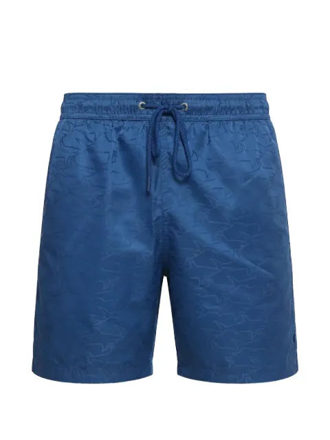 Paul & Shark logo-jacquard swim shorts