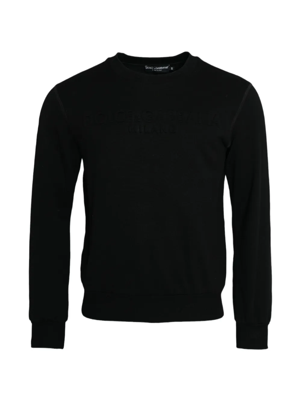 Dolce & Gabbana Maglione con logo goffrato - Nero