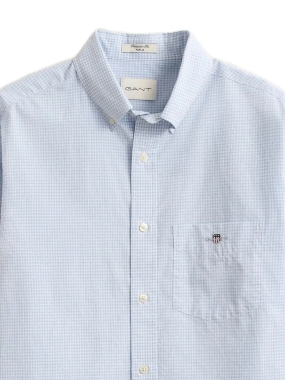 Gant Overhemd met gingham ruit Blauw