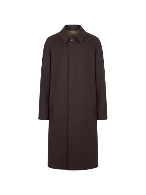 Kaptain Sunshine crinkled-finish single-breasted coat