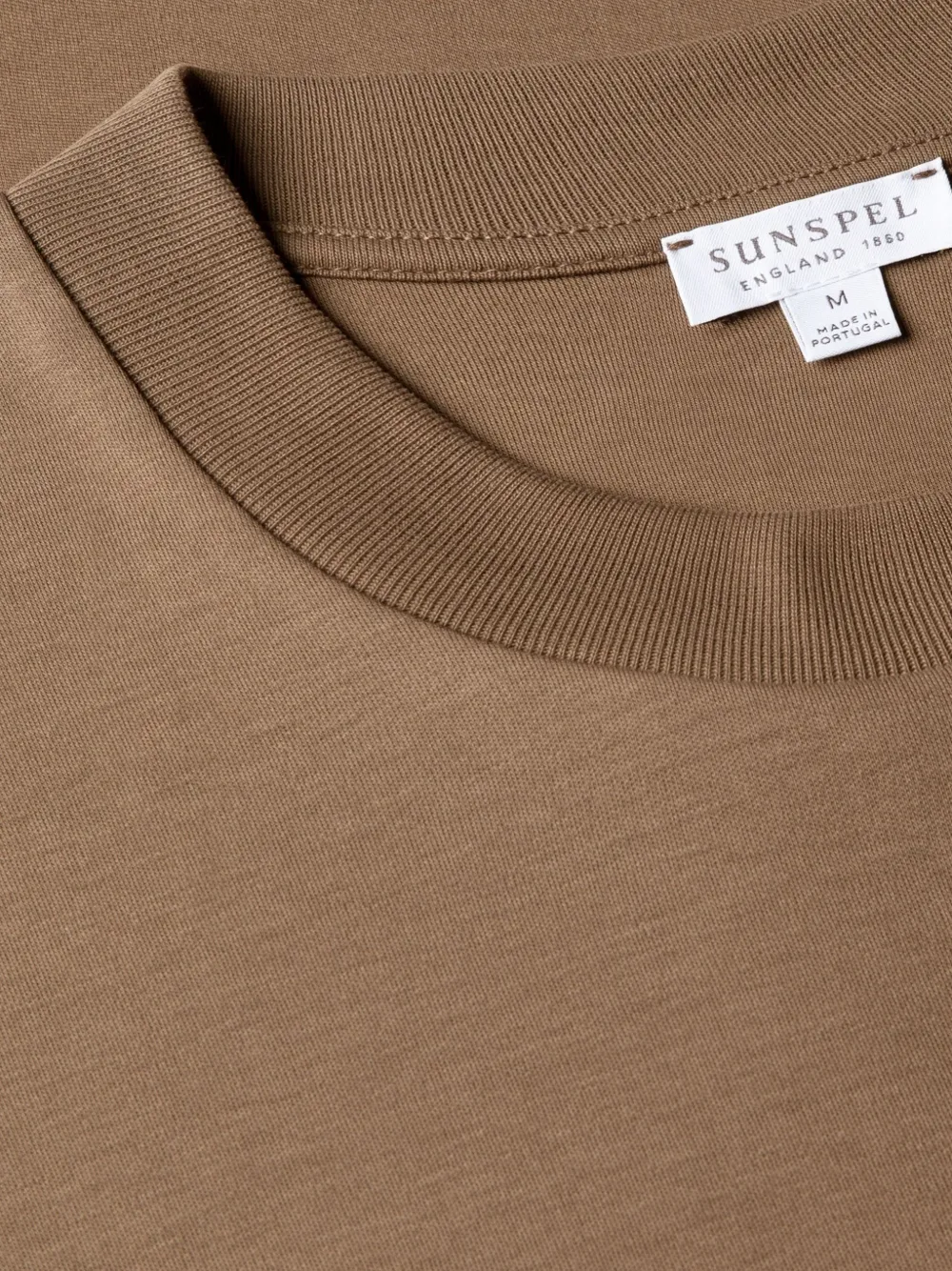 Sunspel T-shirt met ronde hals Bruin