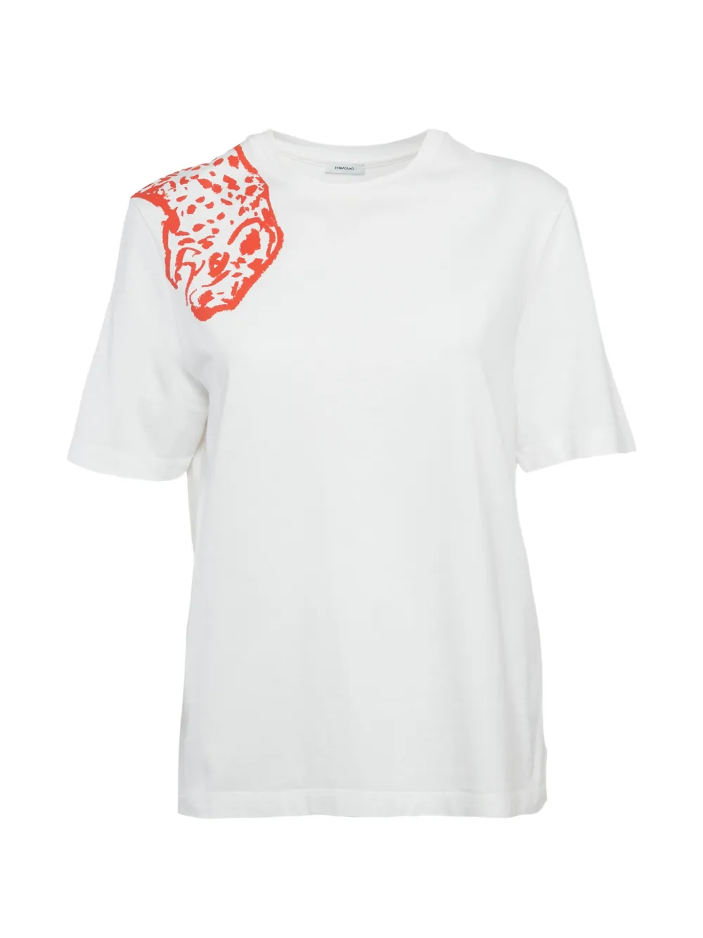 Ferragamo Pre-Owned leopard-print T-shirt - Bianco