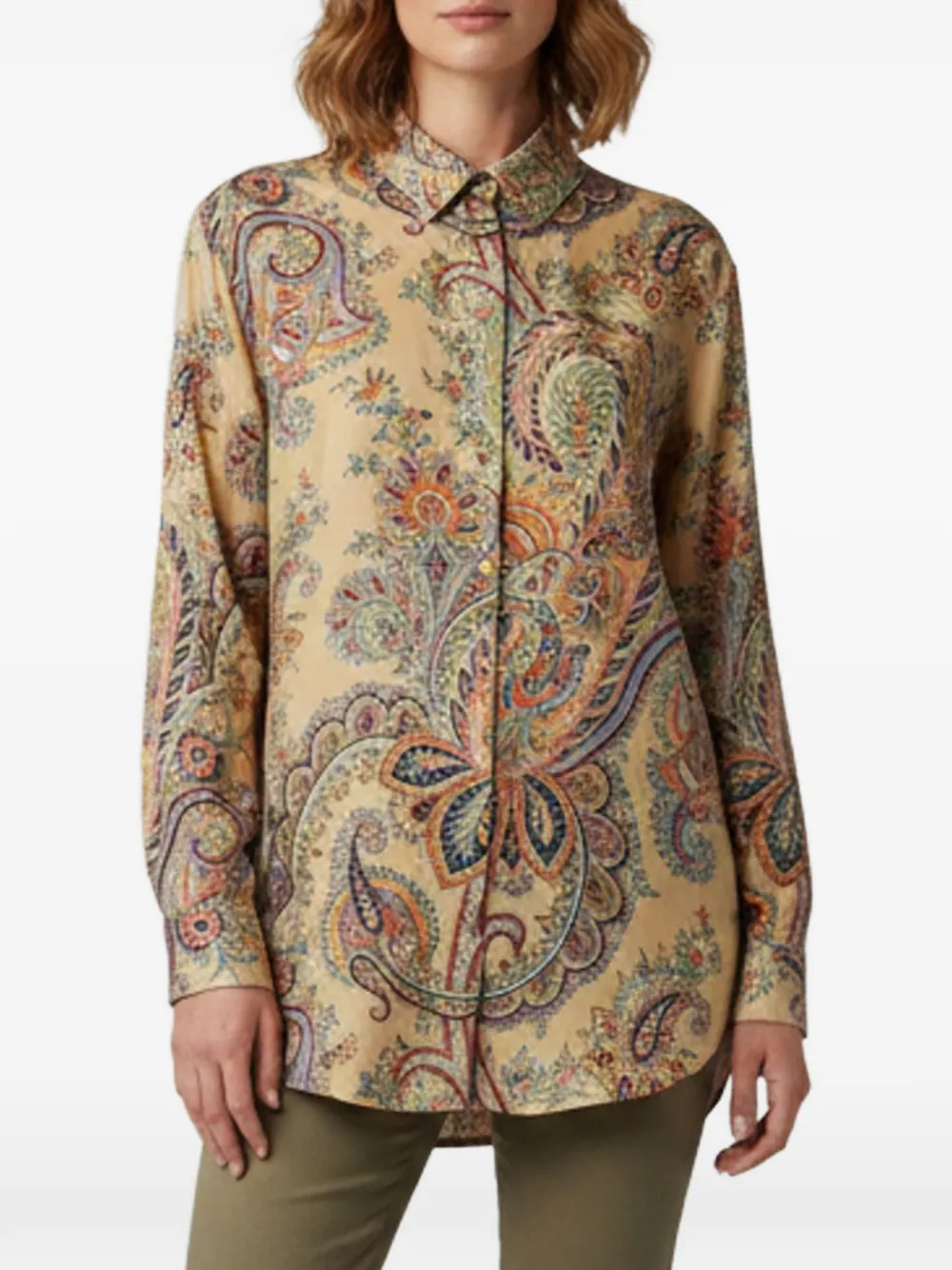 Pre-owned Etro Paisley-print Shirt In Neutral