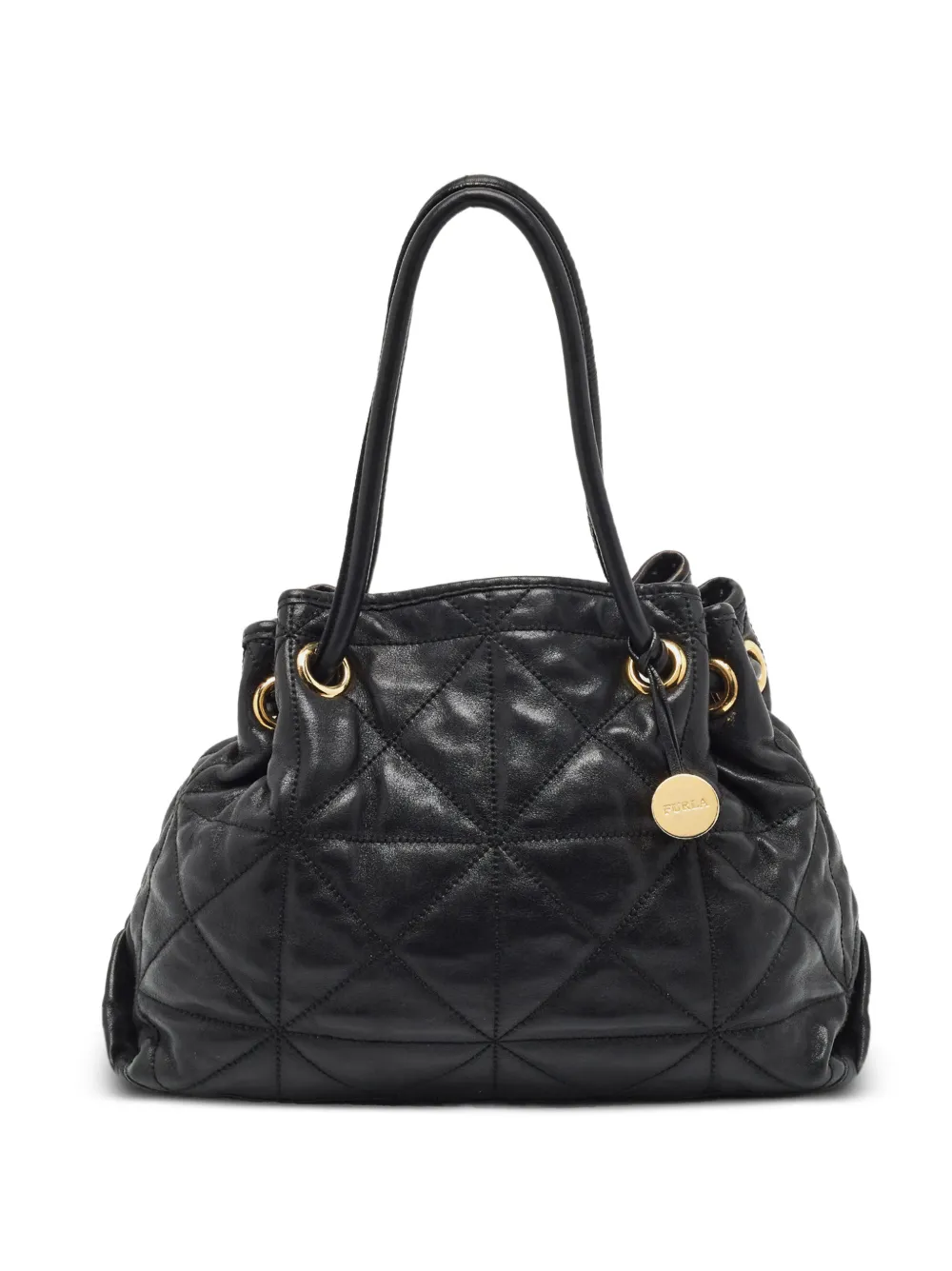 Furla quilted leather tote bag - Black