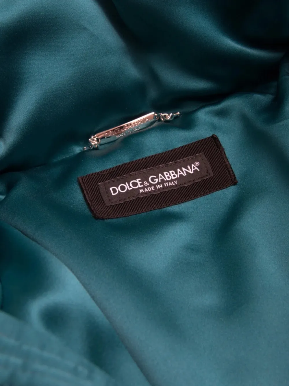 Dolce & Gabbana Gewatteerd jack met bloemen-applicatie Groen