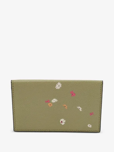Valextra Onda floral-print card holder