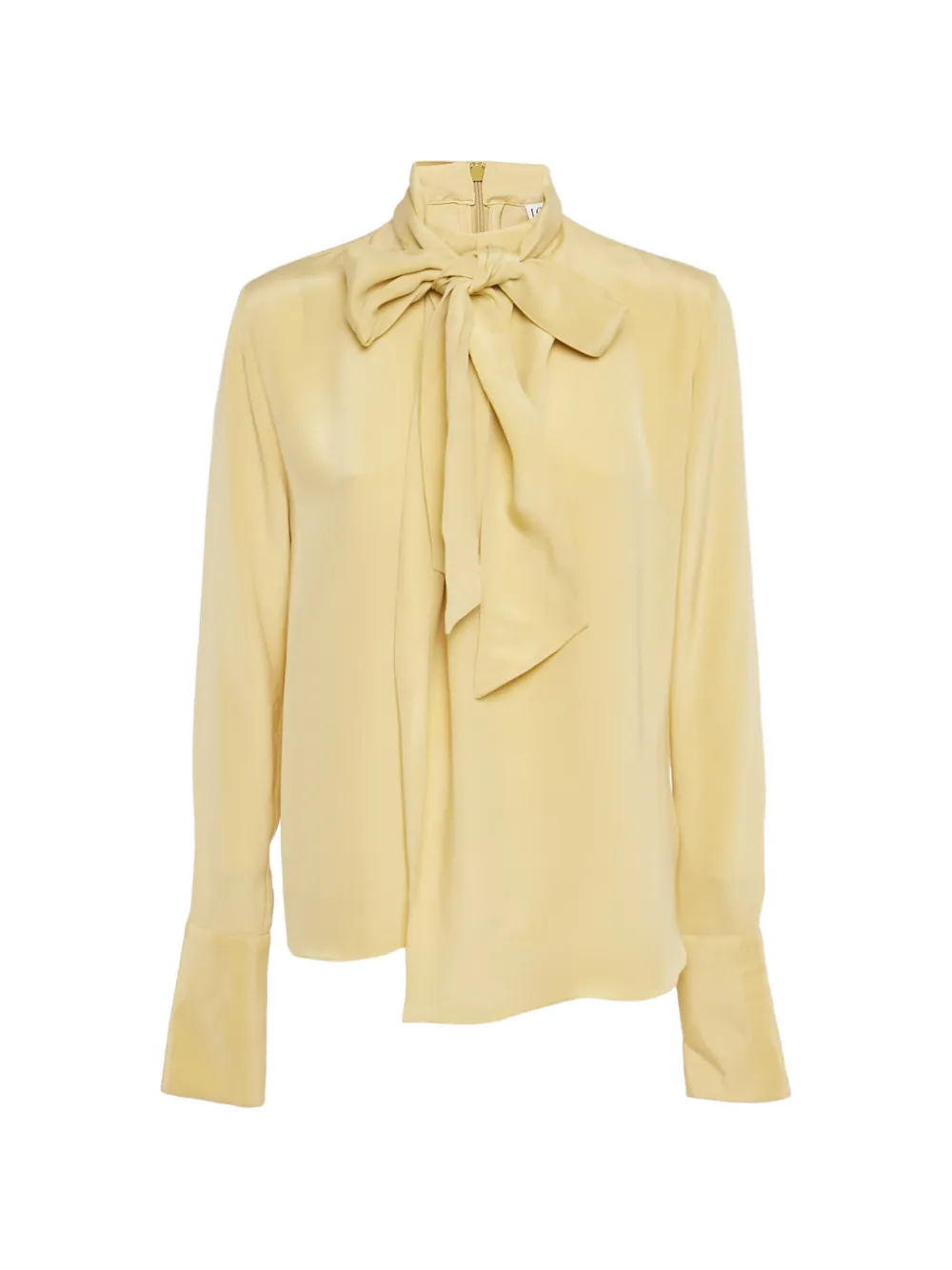 Loewe Pre-Owned tie-neck silk blouse - Gelb
