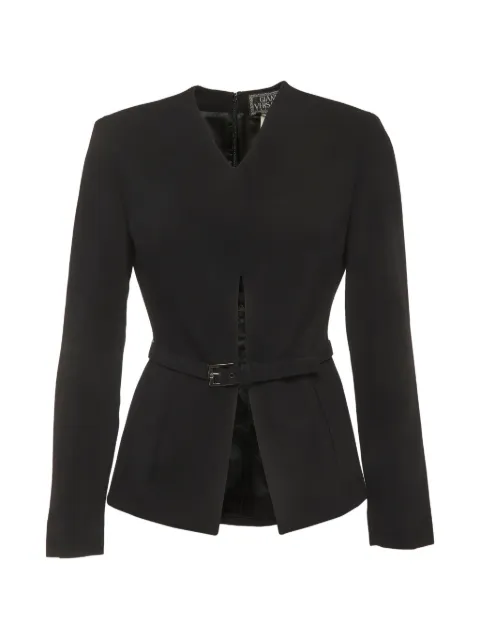 Versace Pre-Owned haut en gabardine à taille ceinturée