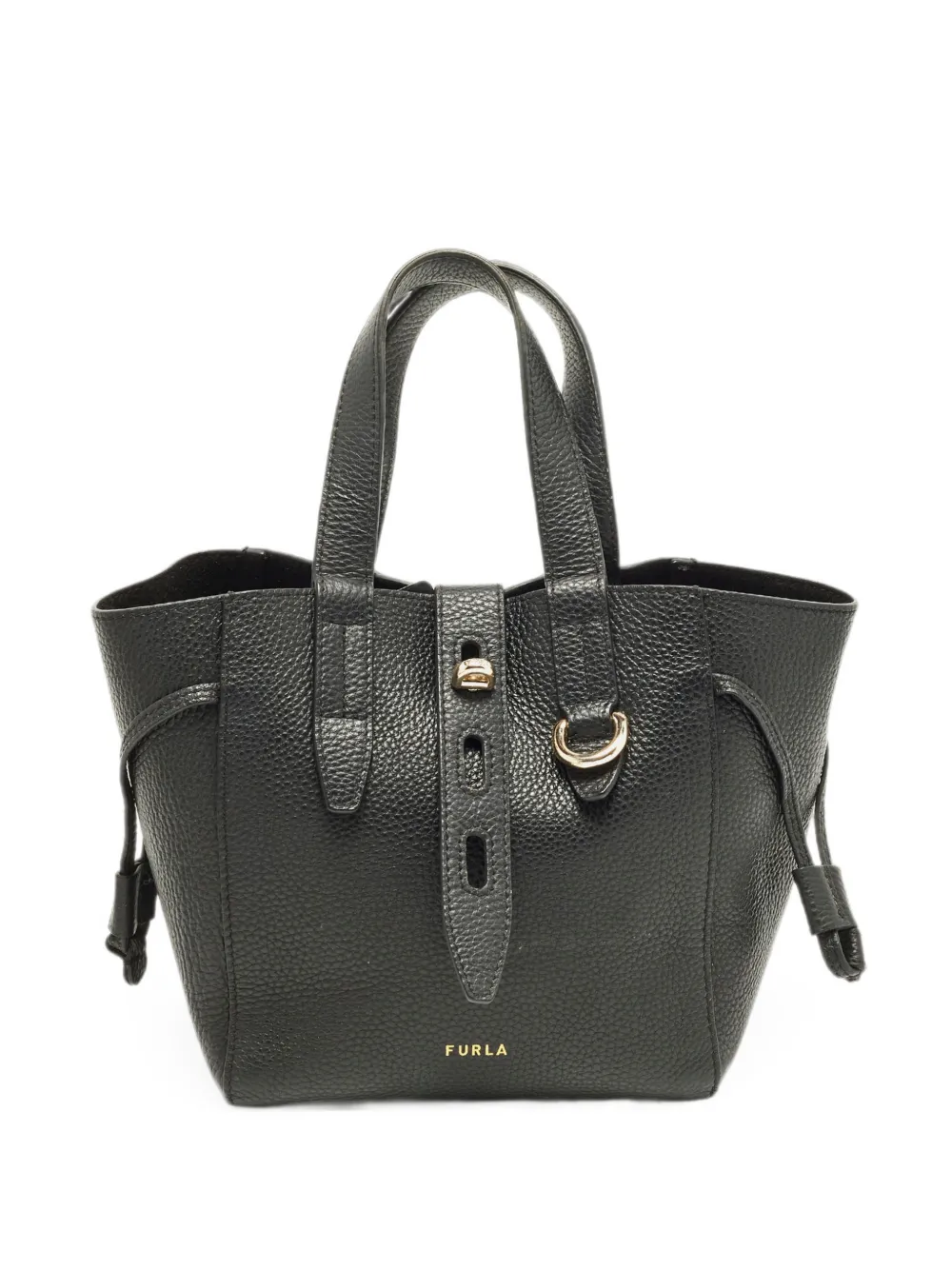 Furla mini Net leather tote bag - Nero