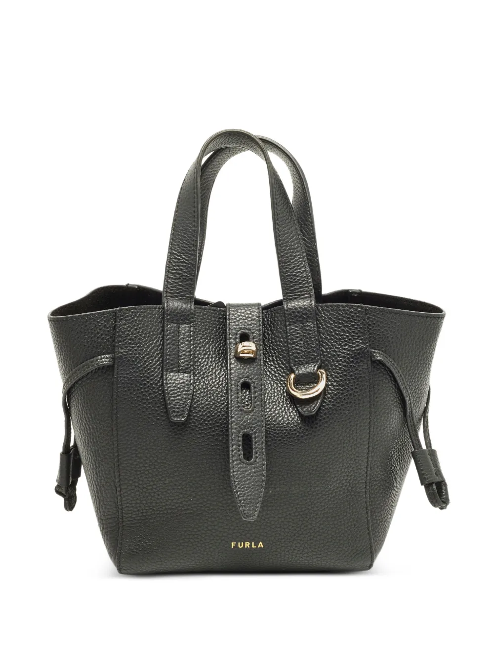 Furla mini Net leather tote bag - Black
