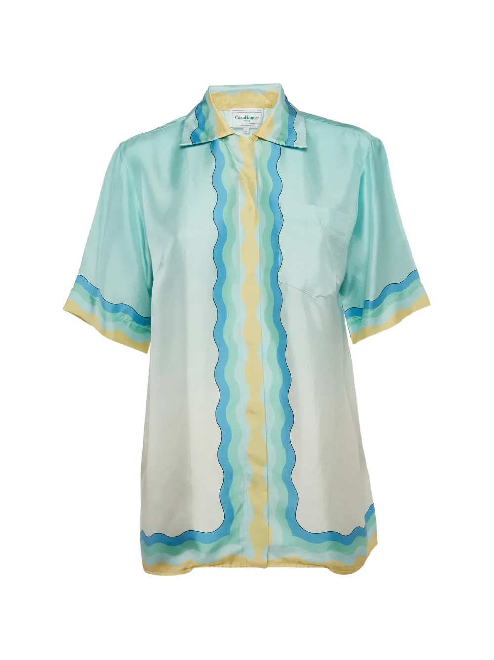 Casablanca printed silk shirt - Blau