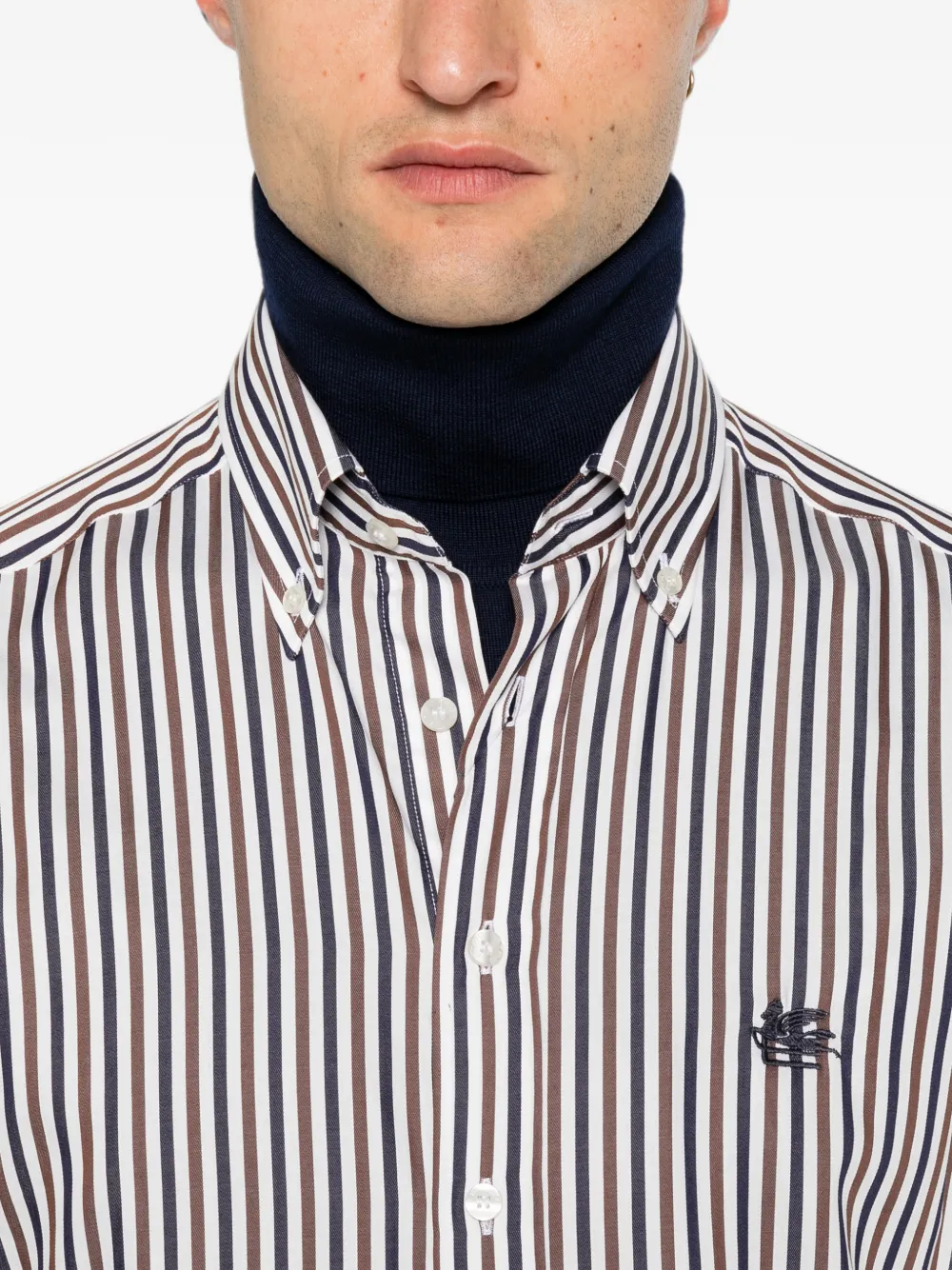ETRO Gestreept overhemd Wit