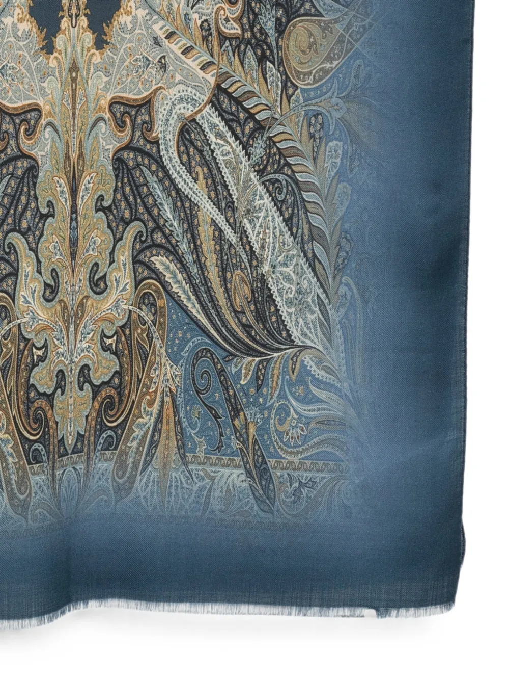 ETRO Sjaal met paisley-print Blauw