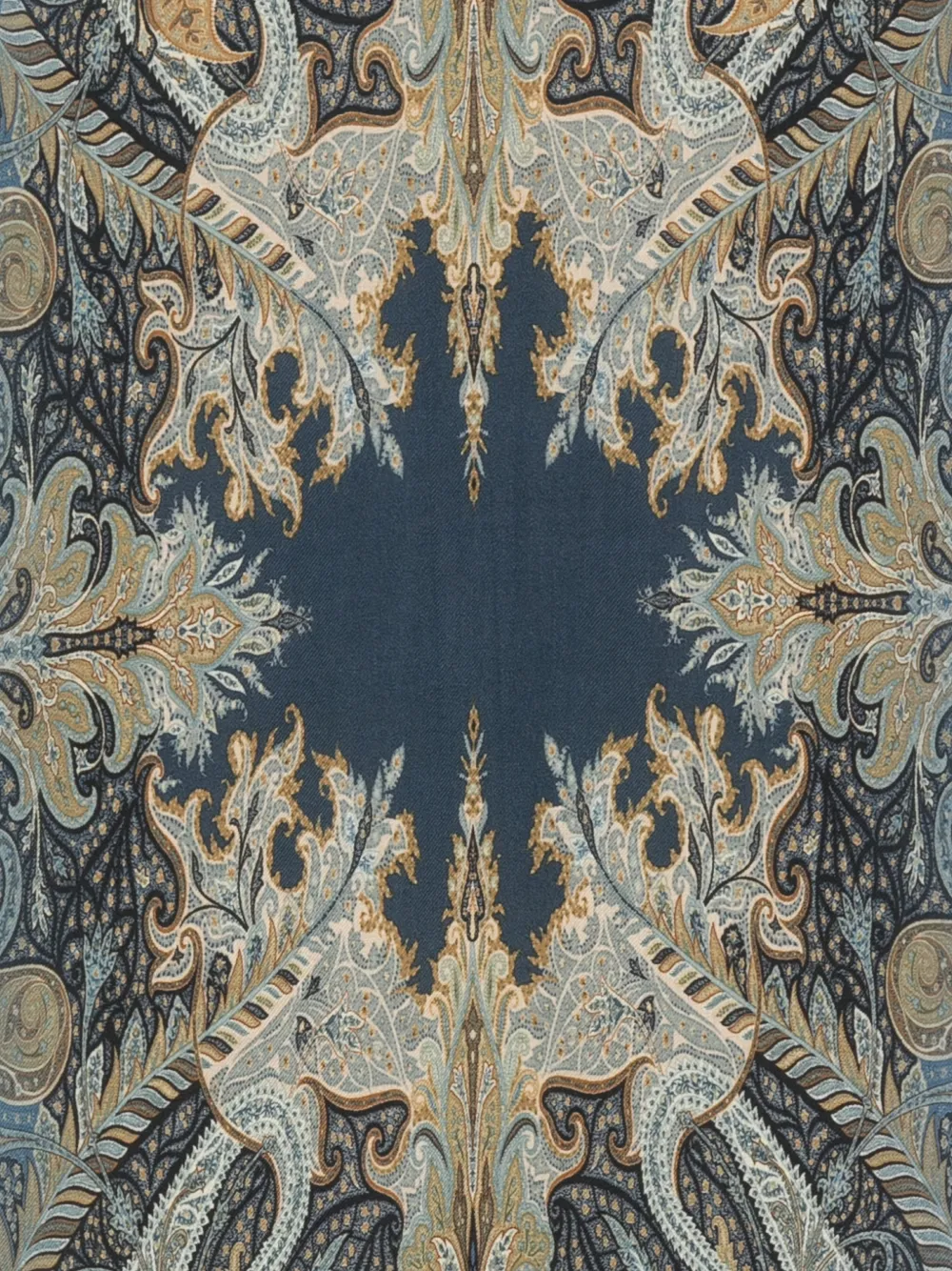 ETRO Sjaal met paisley-print Blauw