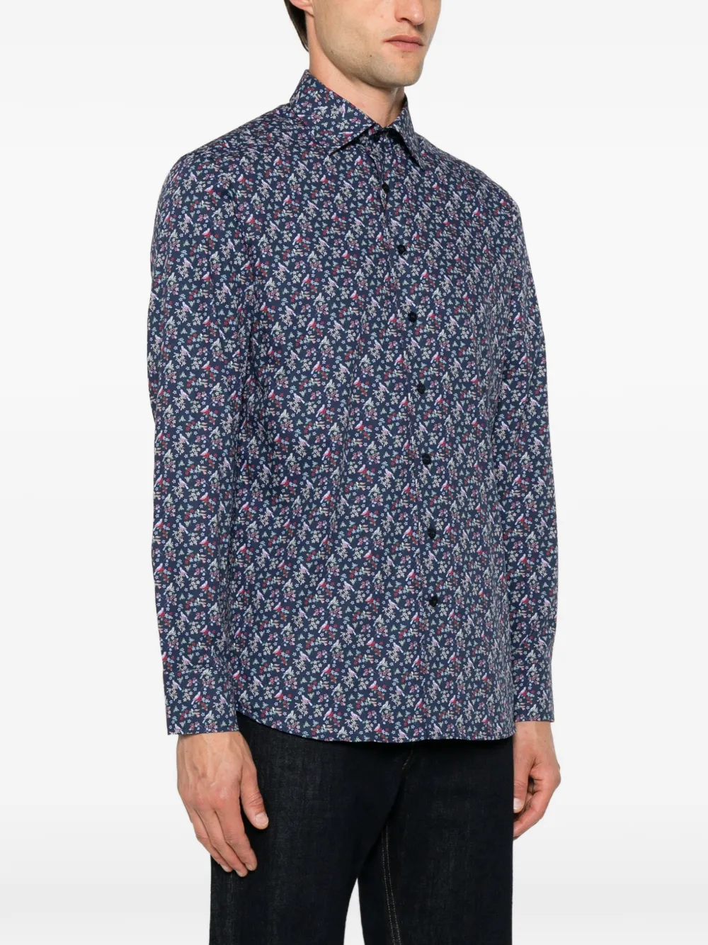ETRO Overhemd met bloemenprint Blauw