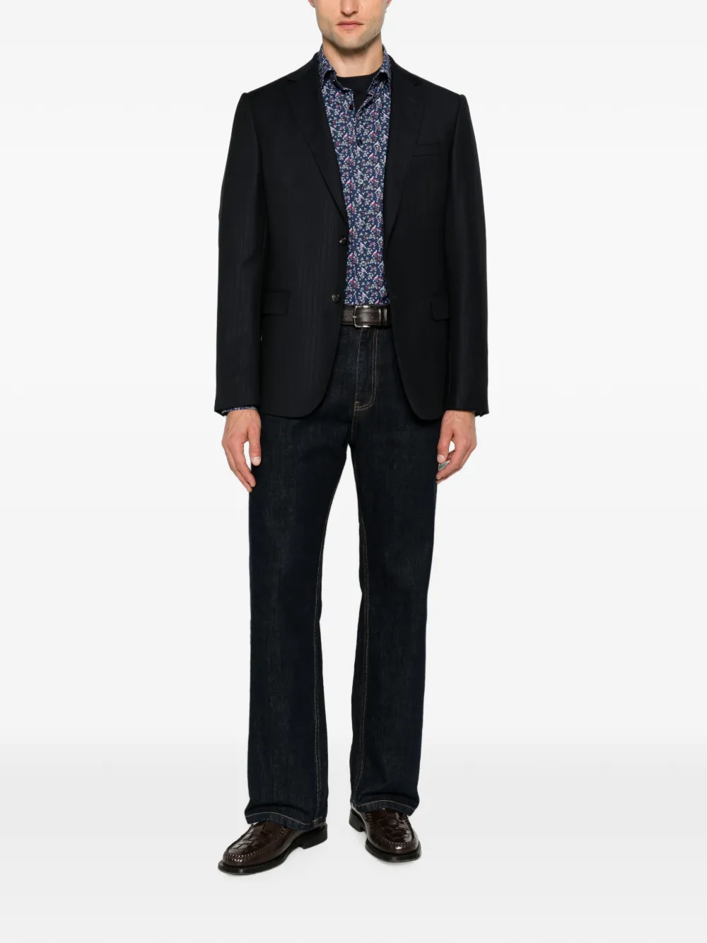 ETRO Overhemd met bloemenprint Blauw