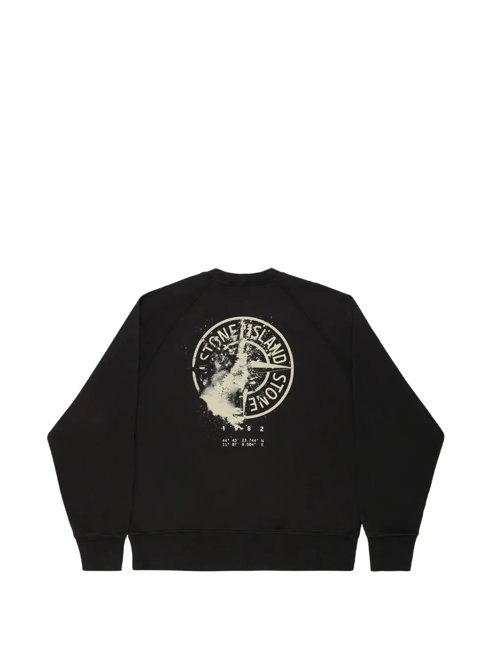 Stone Island Sweater met logoprint Zwart
