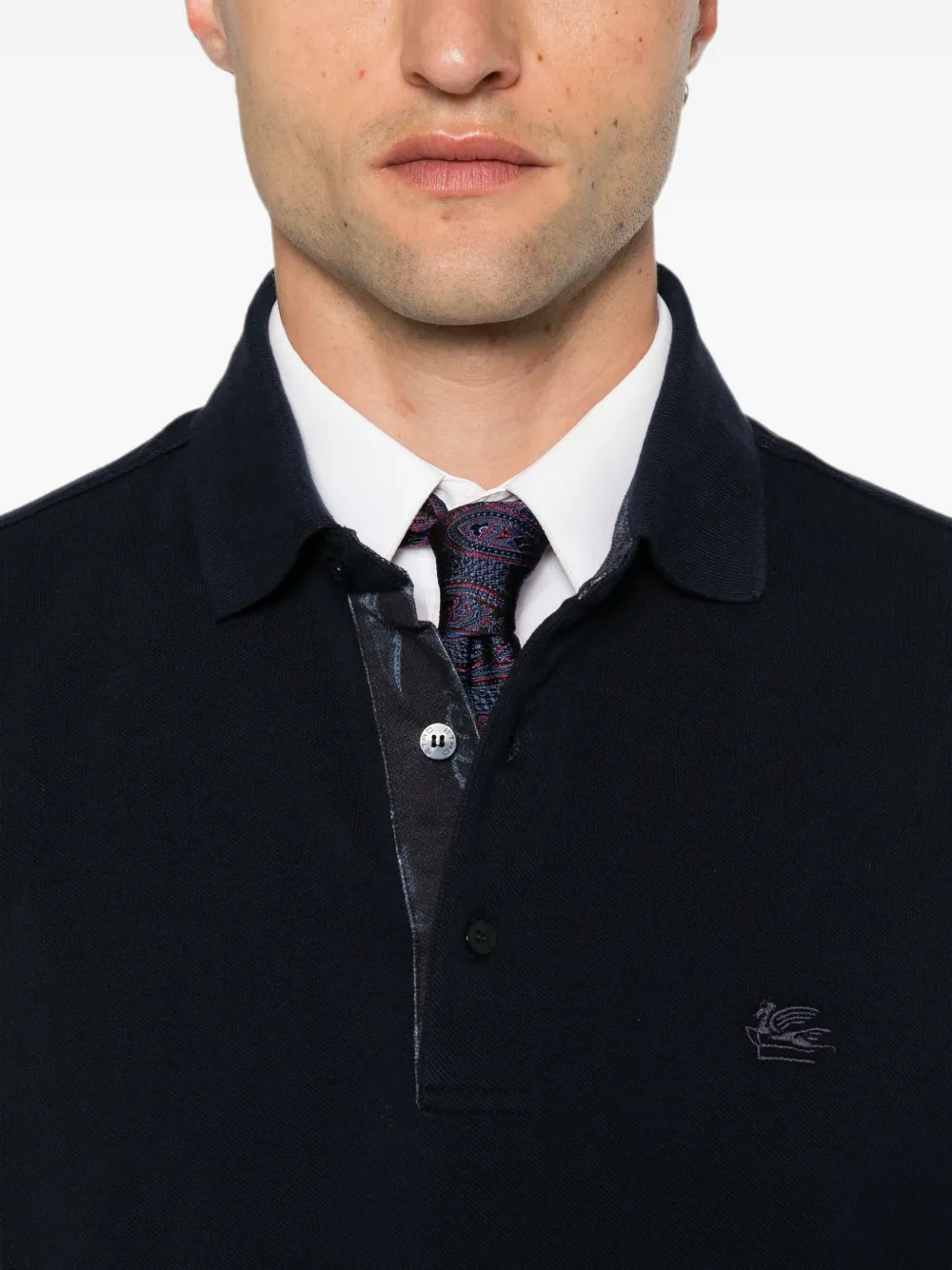ETRO Poloshirt met lange mouwen Blauw