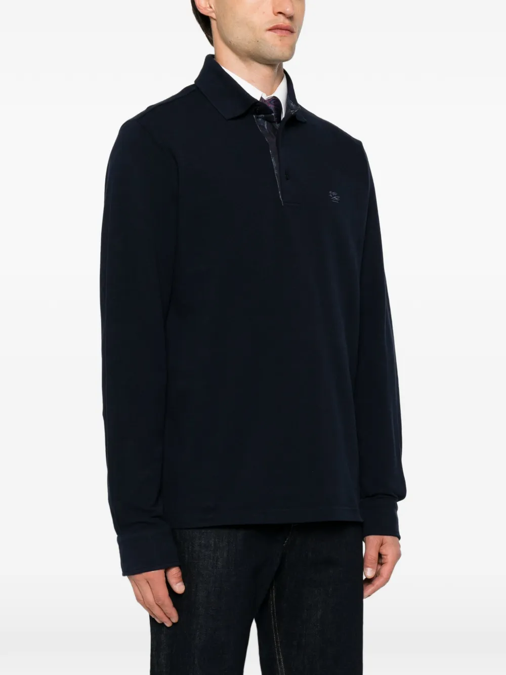 ETRO Poloshirt met lange mouwen Blauw