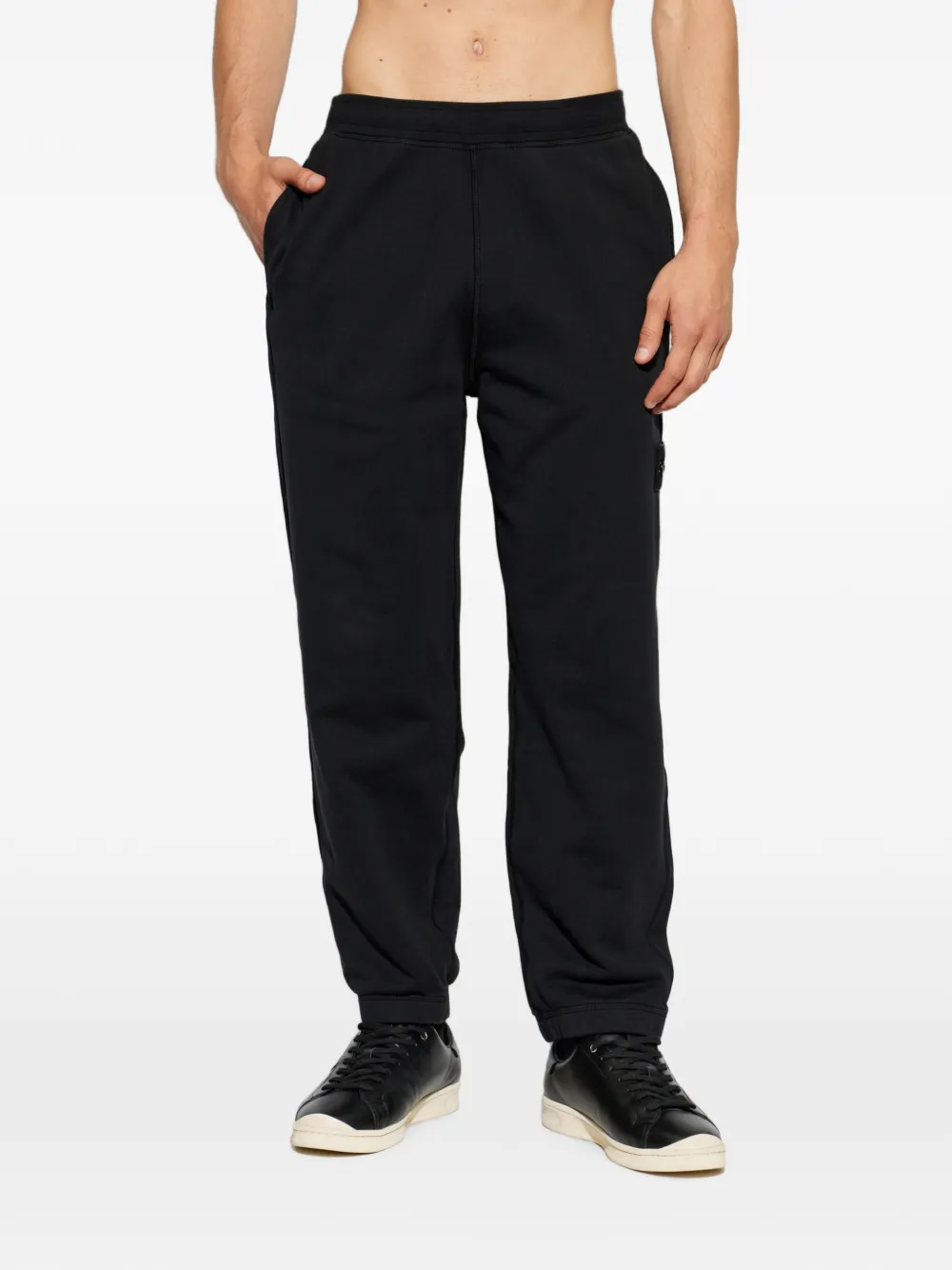 Stone Island Fleece_S.I. Ghost heavy cotton pants - Nero