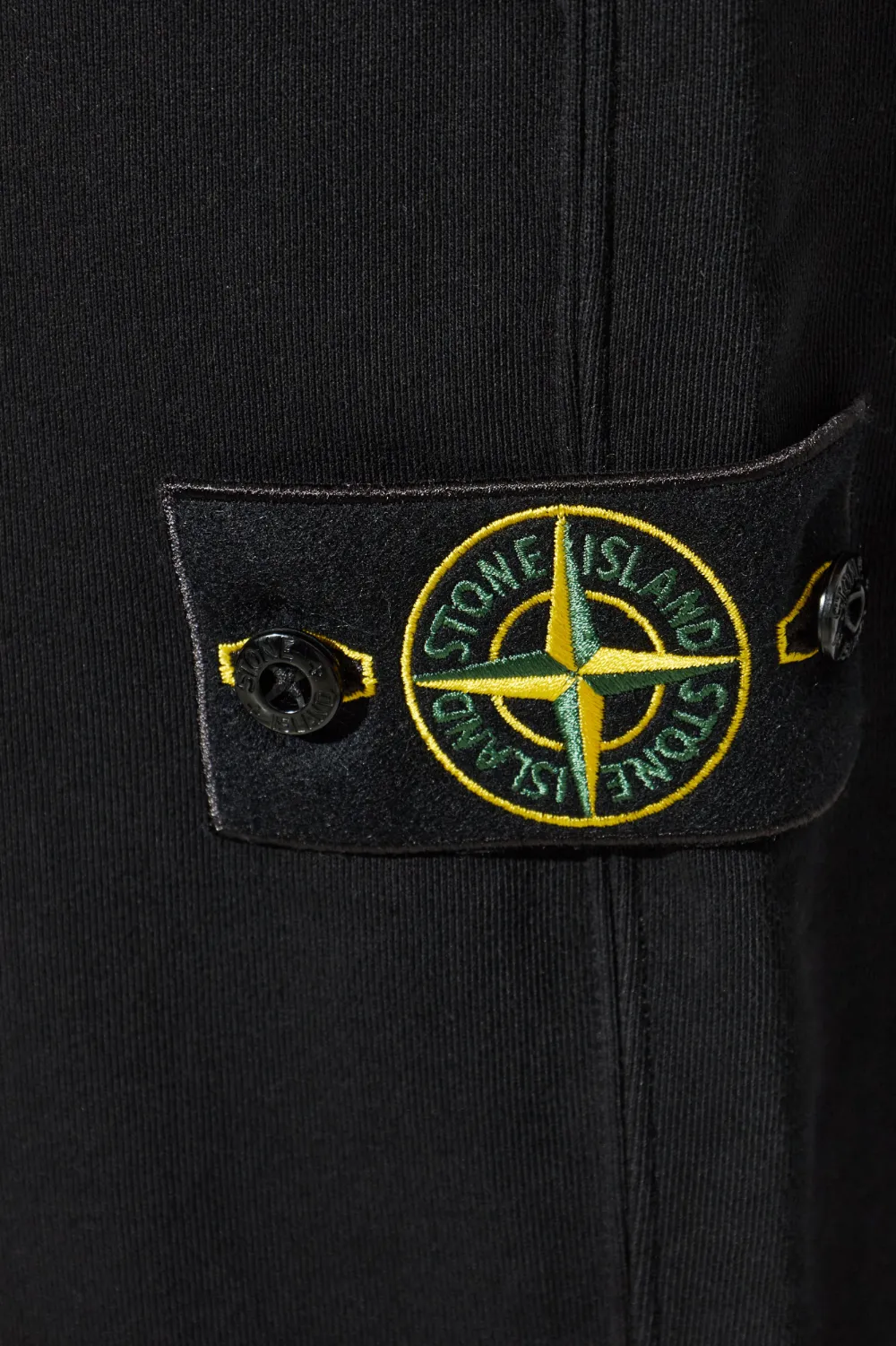 Stone Island Fleece_S.I. Ghost katoenen broek Zwart