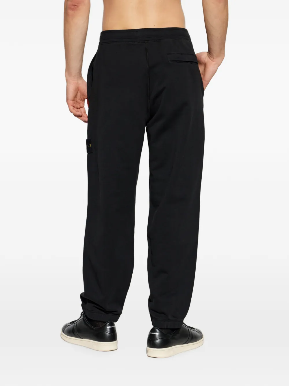 Stone Island Fleece_S.I. Ghost katoenen broek Zwart