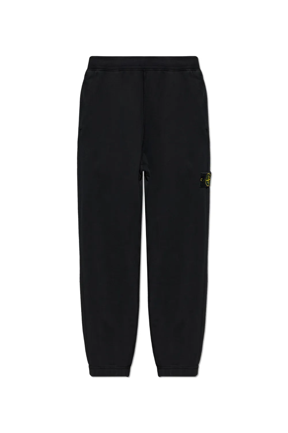 Stone Island Fleece_S.I. Ghost heavy cotton pants - Nero