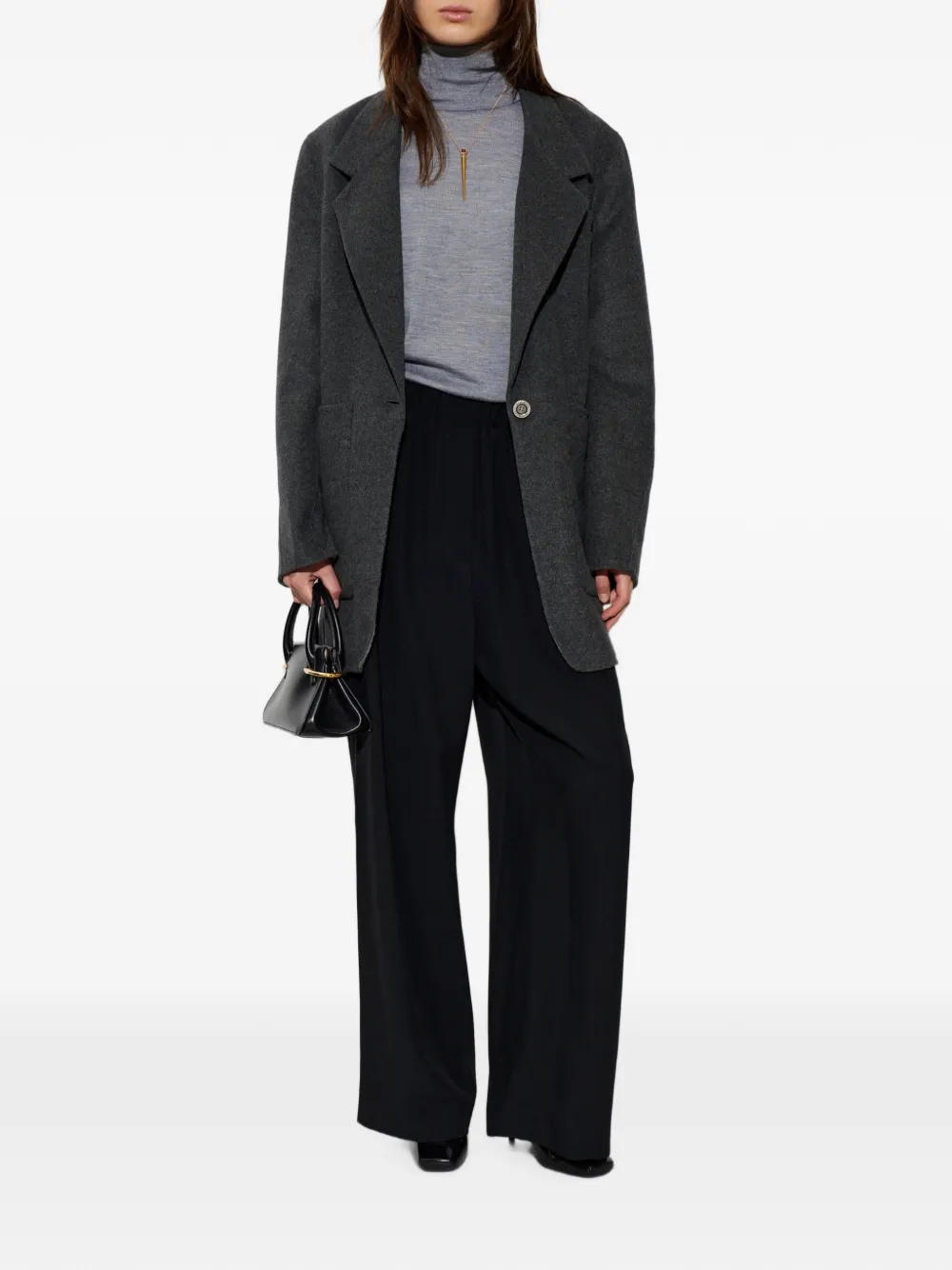 Givenchy Jas met enkele rij knopen Grijs