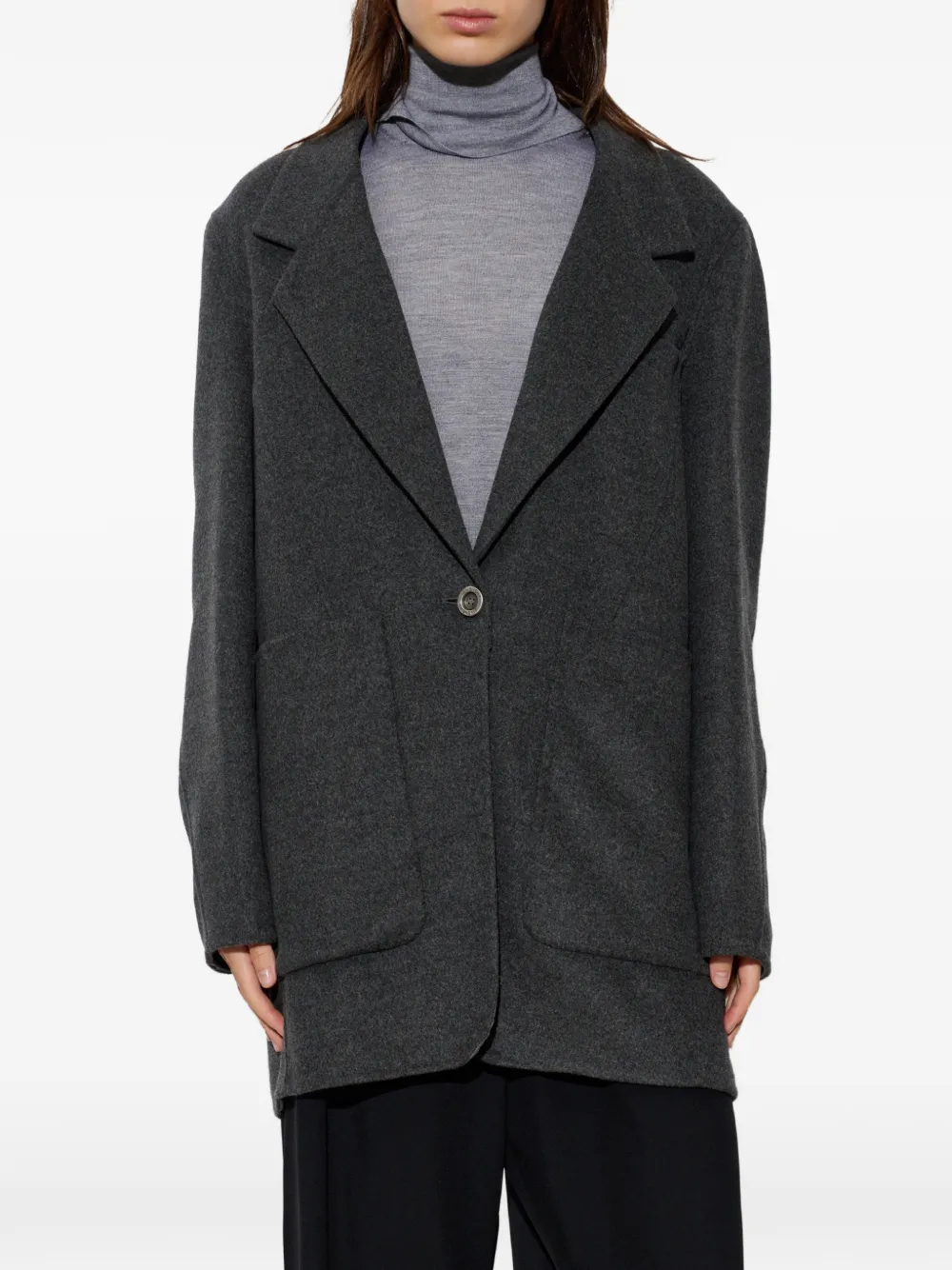 Givenchy Jas met enkele rij knopen Grijs