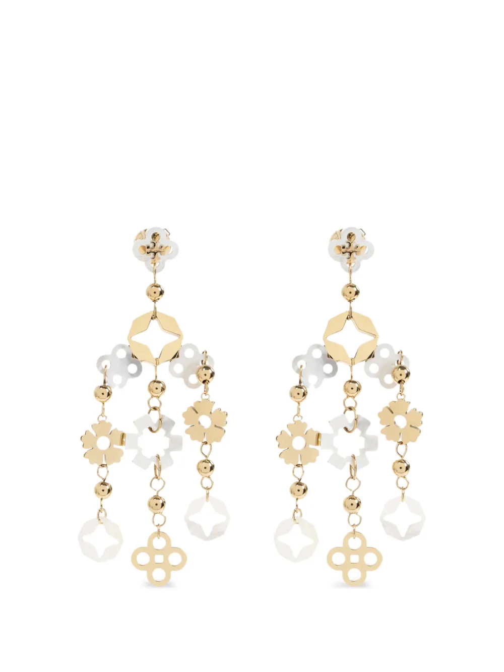 Tory Burch Orecchini pendenti Forget Me Not piccoli con perle - Oro