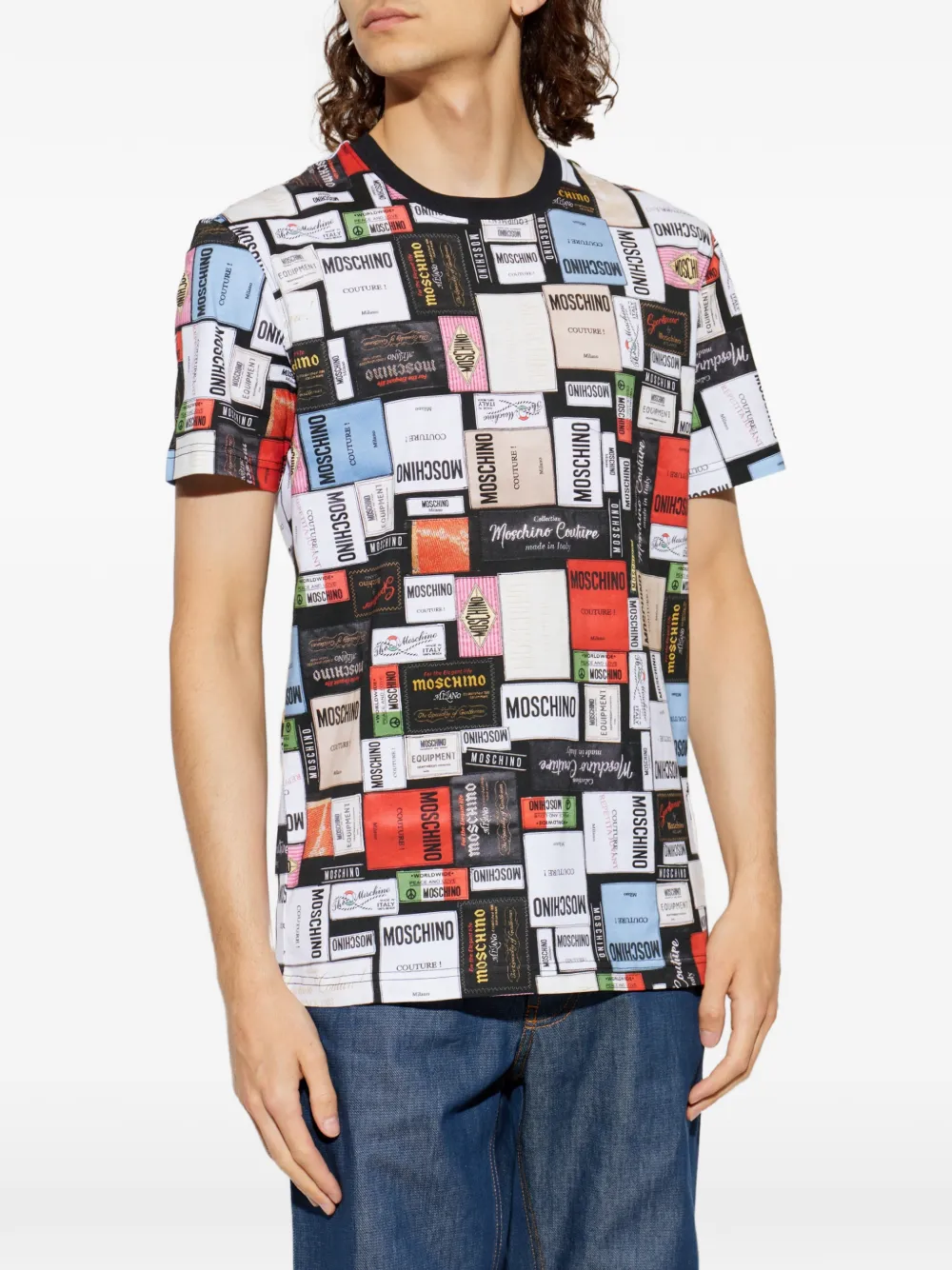 Moschino T-shirt met logoprint Wit