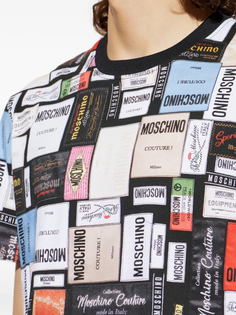 Moschino T-shirt met logoprint Wit