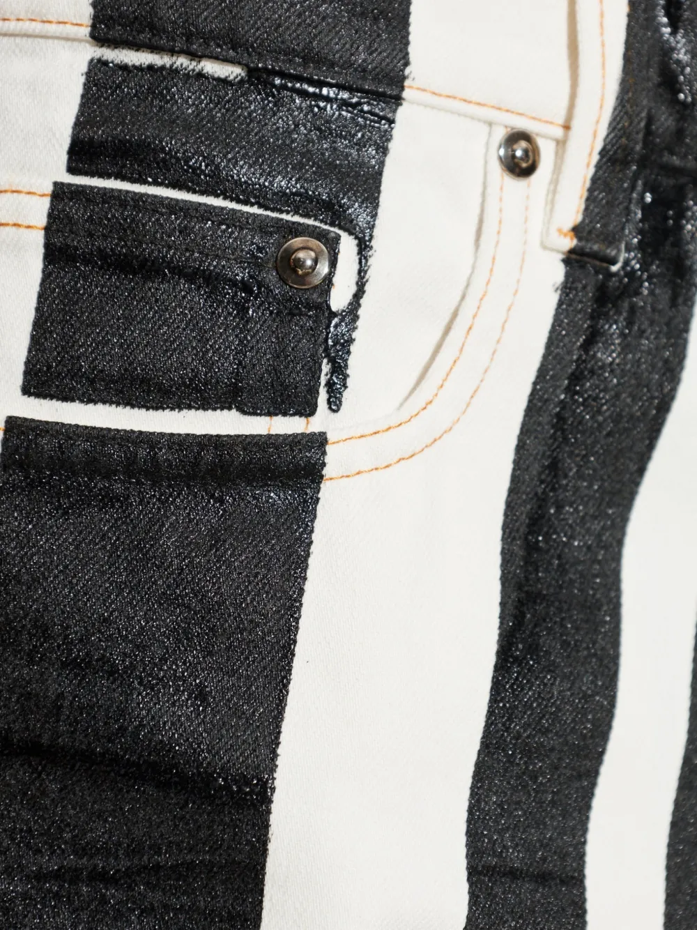Versace Straight jeans met print Zwart
