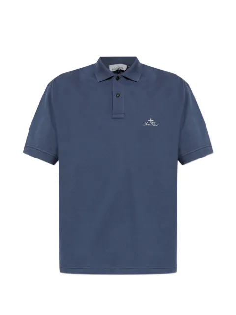 Stone Island logo-embroidered polo shirt