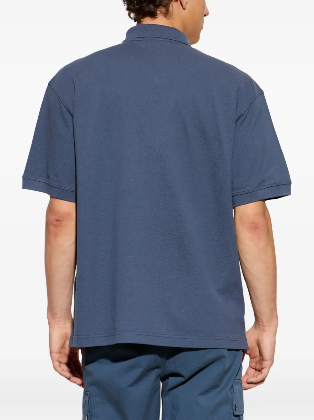 Stone Island Poloshirt met geborduurd logo Blauw