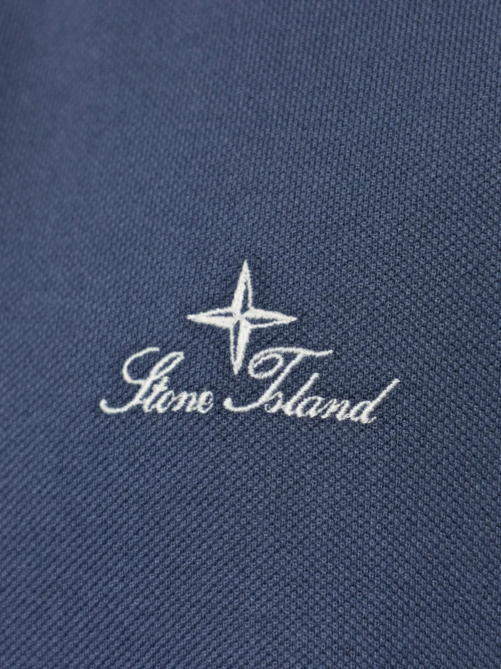 Stone Island Poloshirt met geborduurd logo Blauw