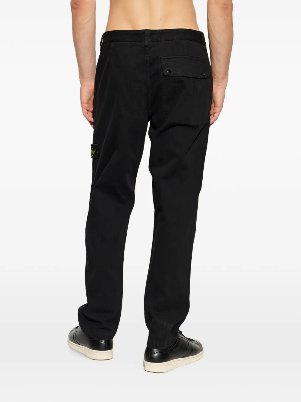 Stone Island Jeans met logopatch Zwart