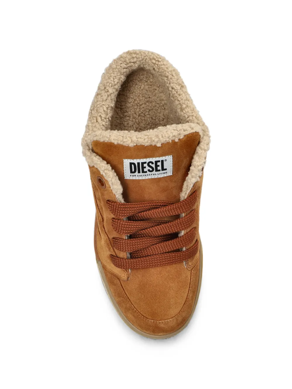 Diesel S-D-Ollie leather sneakers Bruin
