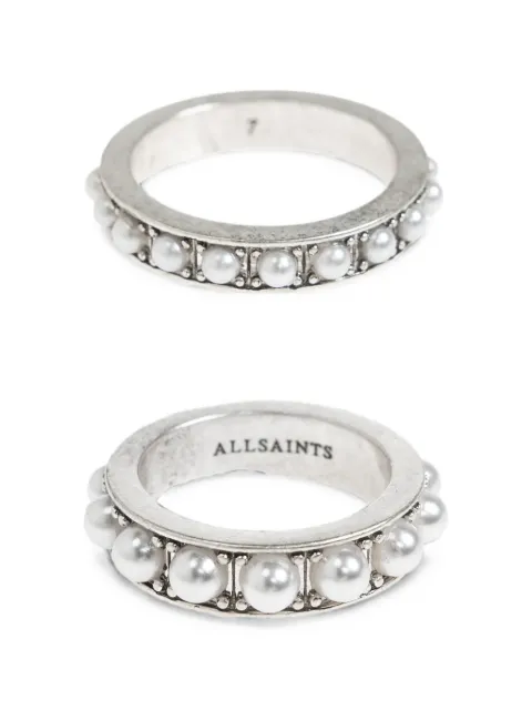 AllSaints set de dos anillos Nellie