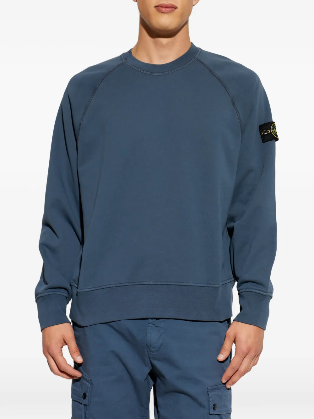Stone Island Trui met raglan mouwen en ronde hals Blauw