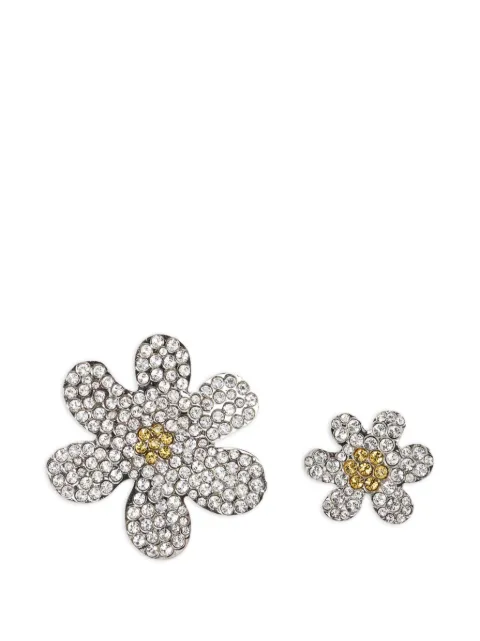 Marni prendedores asimétricos con detalles de cristal