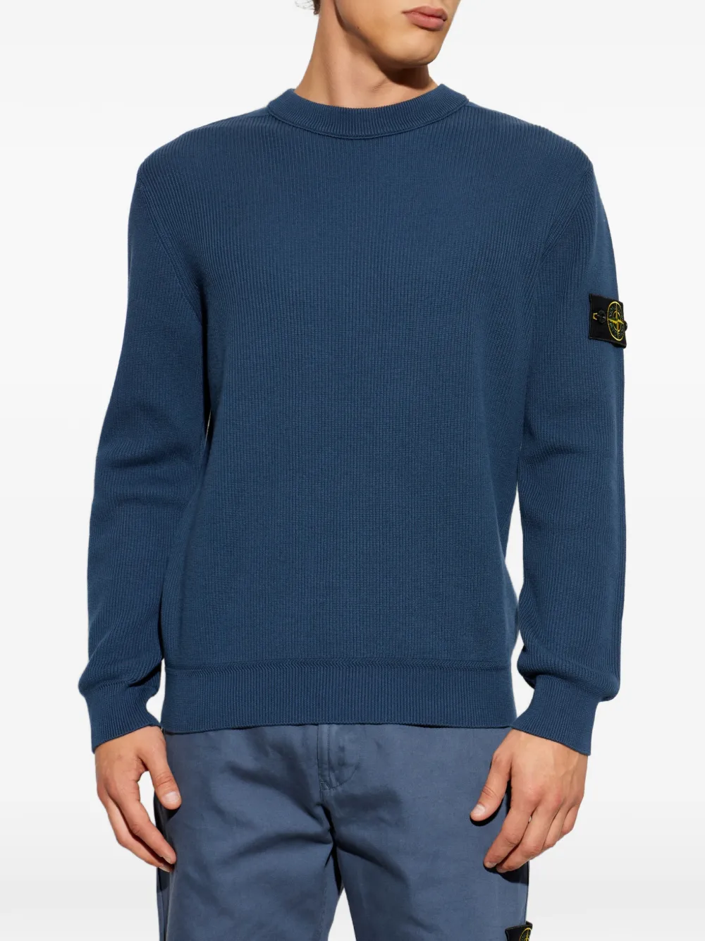 Stone Island Ruimvallende trui met ronde hals Blauw
