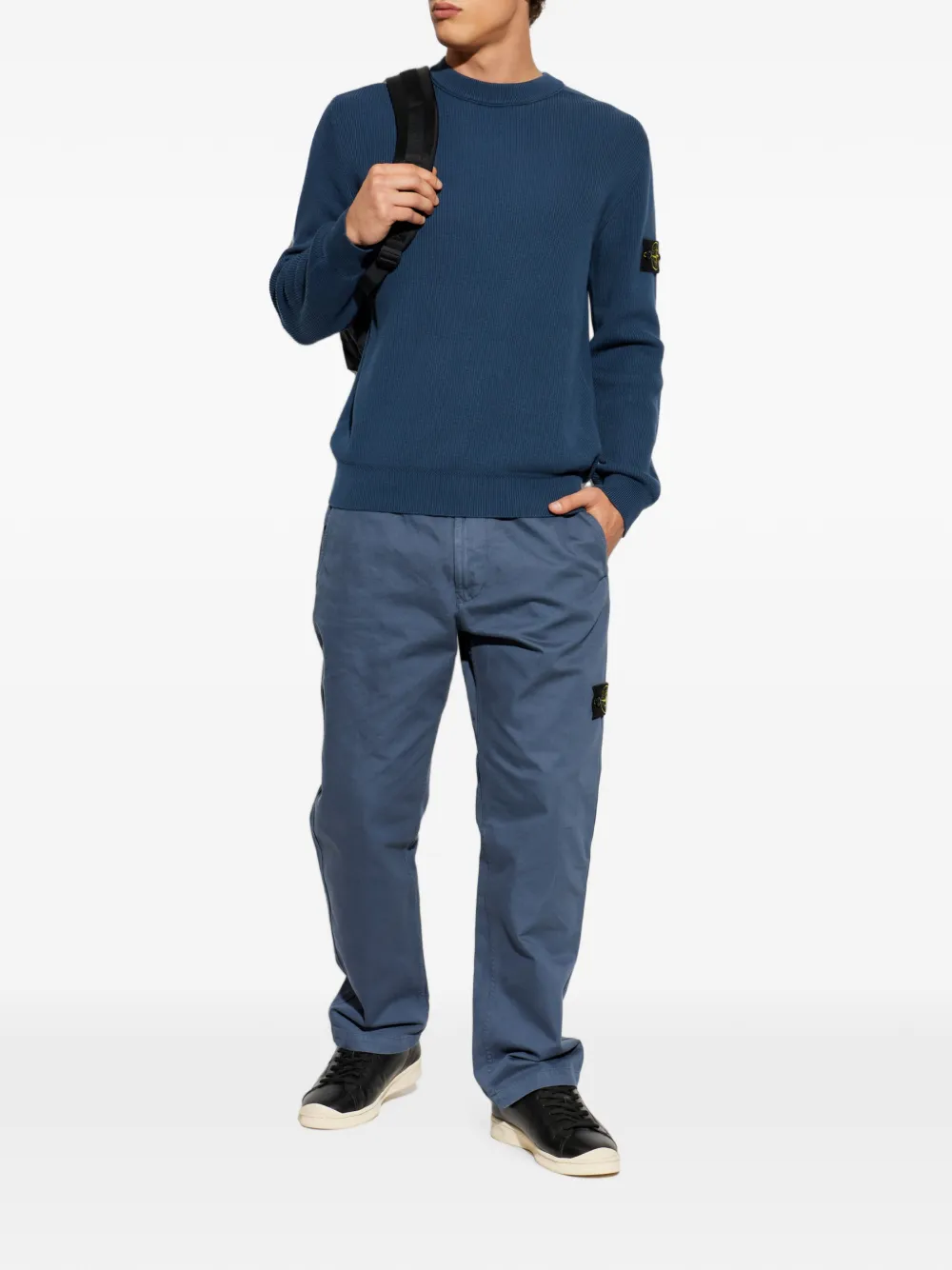 Stone Island Ruimvallende trui met ronde hals Blauw