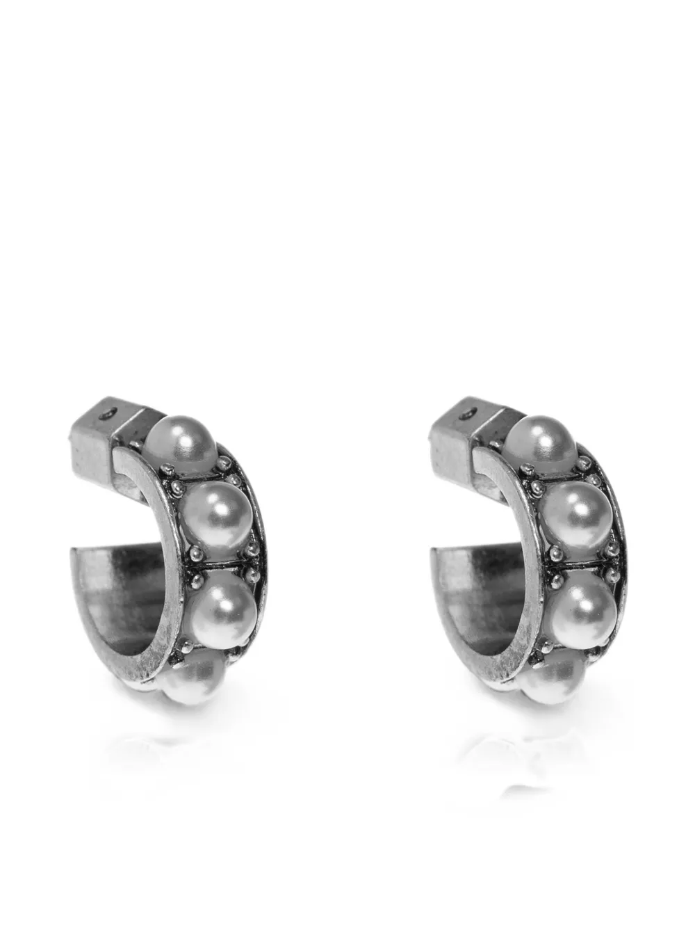  Allsaints Pendientes De Aro Con Perla - Plateado 