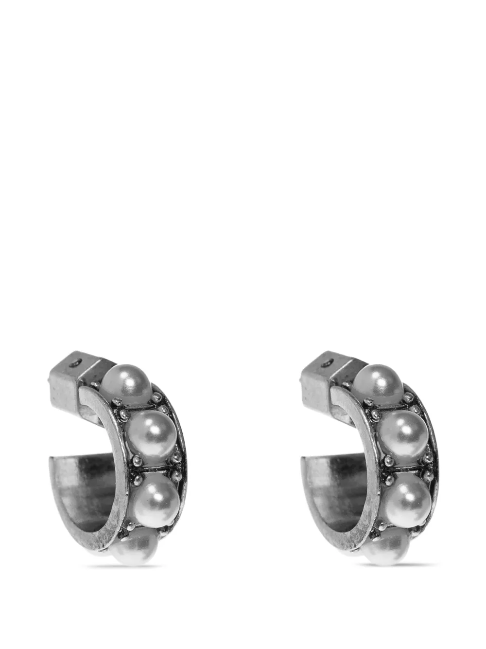AllSaints Orecchini a cerchio con perle - Argento